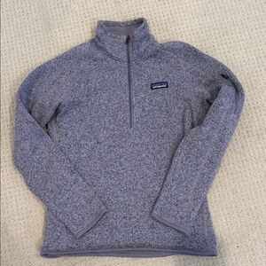 Patagonia Women's Heathered lavender Quarter-Zip Fleece Pullover